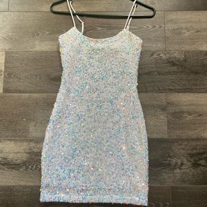 Mini sequin homecoming dress